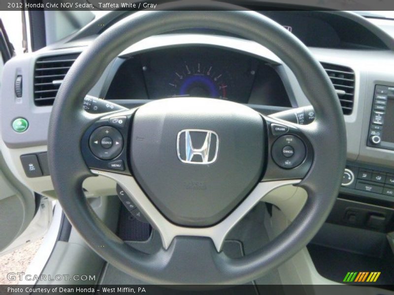 Taffeta White / Gray 2012 Honda Civic NGV Sedan