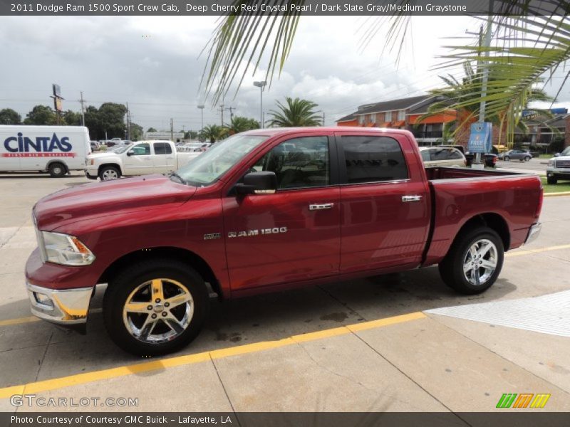 Deep Cherry Red Crystal Pearl / Dark Slate Gray/Medium Graystone 2011 Dodge Ram 1500 Sport Crew Cab