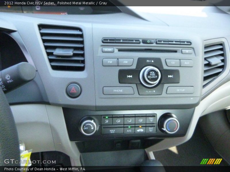 Polished Metal Metallic / Gray 2012 Honda Civic NGV Sedan