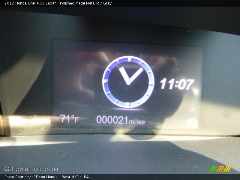 Polished Metal Metallic / Gray 2012 Honda Civic NGV Sedan