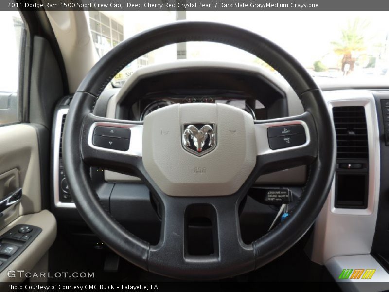 Deep Cherry Red Crystal Pearl / Dark Slate Gray/Medium Graystone 2011 Dodge Ram 1500 Sport Crew Cab