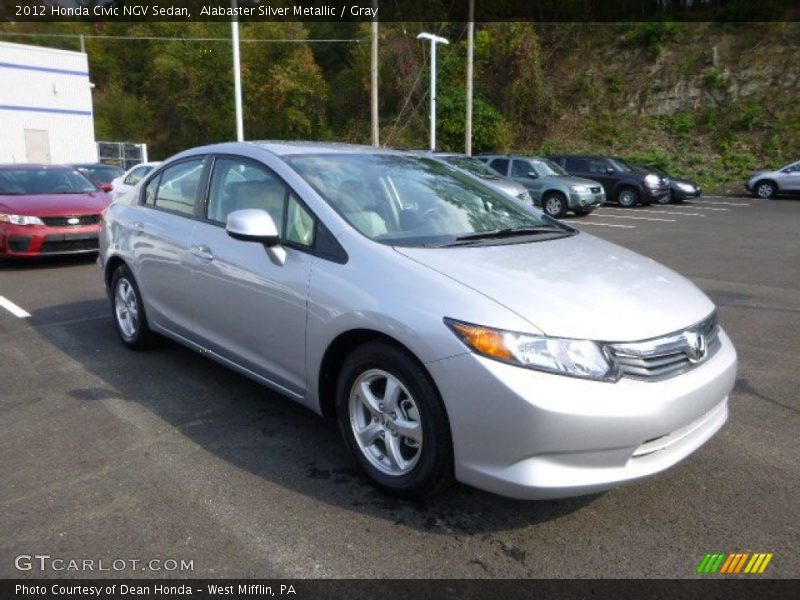 Alabaster Silver Metallic / Gray 2012 Honda Civic NGV Sedan