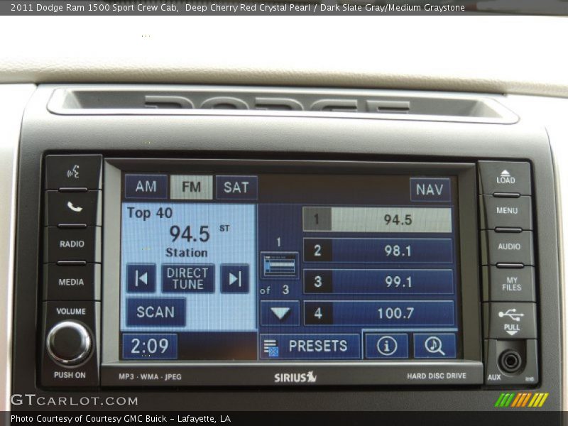 Deep Cherry Red Crystal Pearl / Dark Slate Gray/Medium Graystone 2011 Dodge Ram 1500 Sport Crew Cab