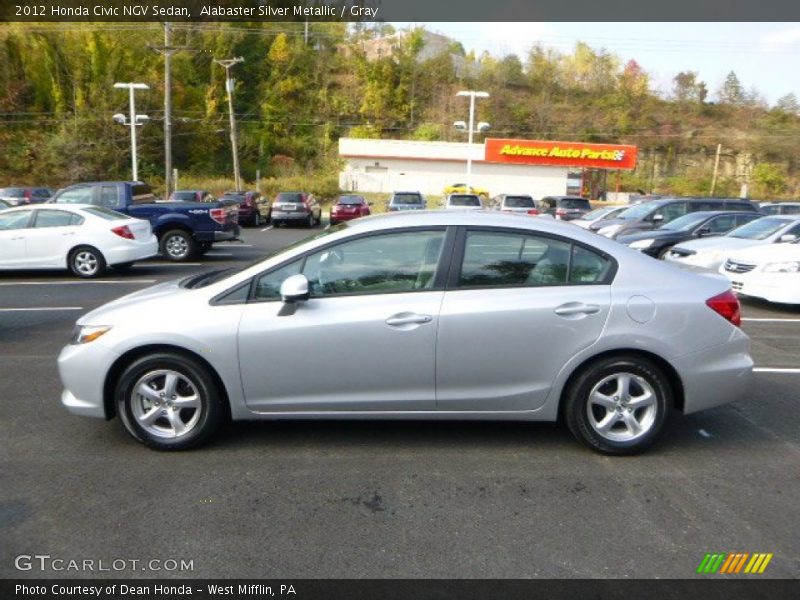 Alabaster Silver Metallic / Gray 2012 Honda Civic NGV Sedan