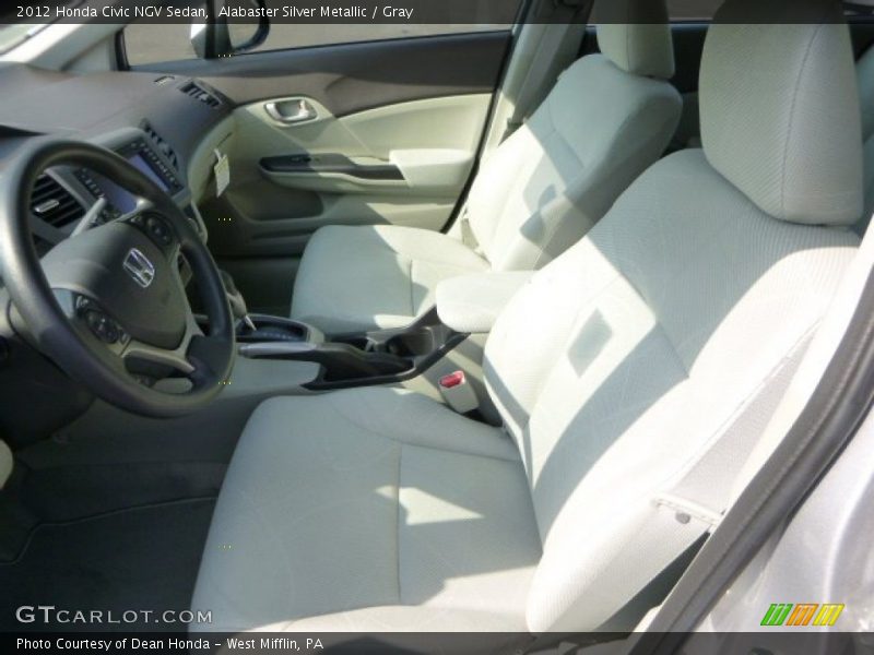Alabaster Silver Metallic / Gray 2012 Honda Civic NGV Sedan