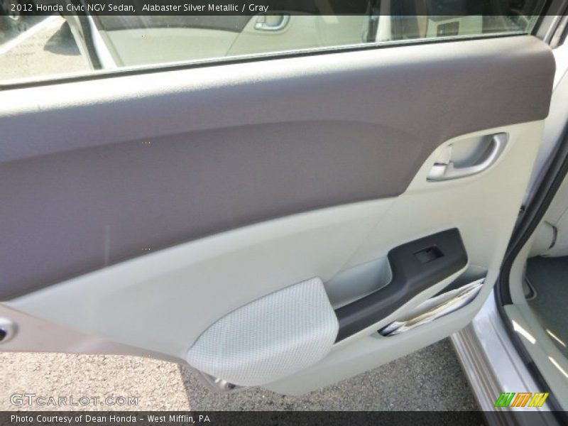 Alabaster Silver Metallic / Gray 2012 Honda Civic NGV Sedan