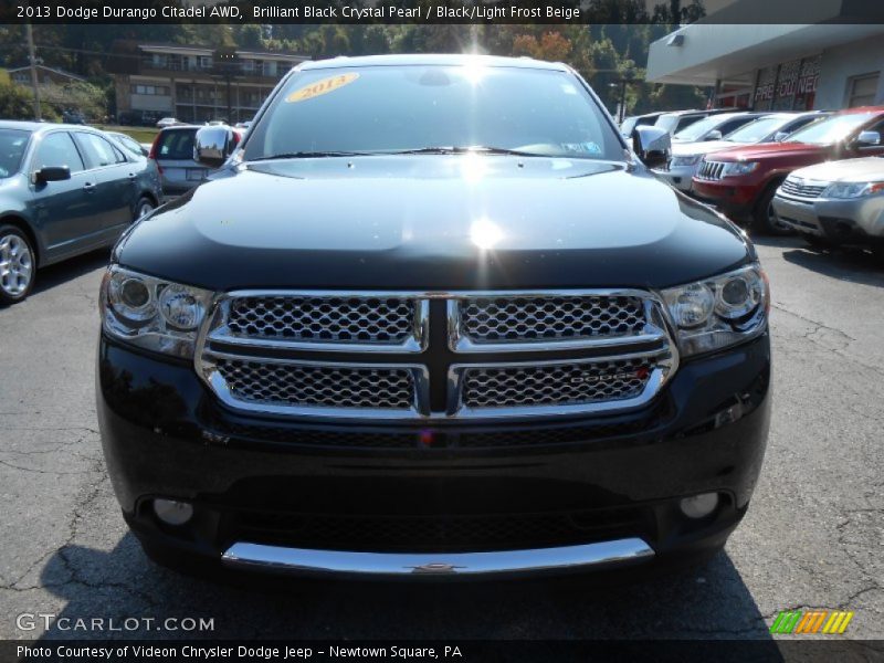 Brilliant Black Crystal Pearl / Black/Light Frost Beige 2013 Dodge Durango Citadel AWD