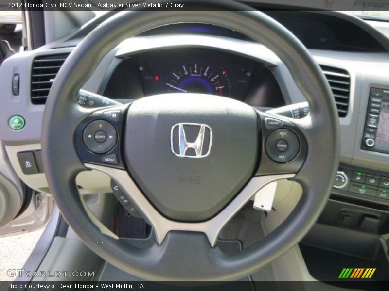 Alabaster Silver Metallic / Gray 2012 Honda Civic NGV Sedan