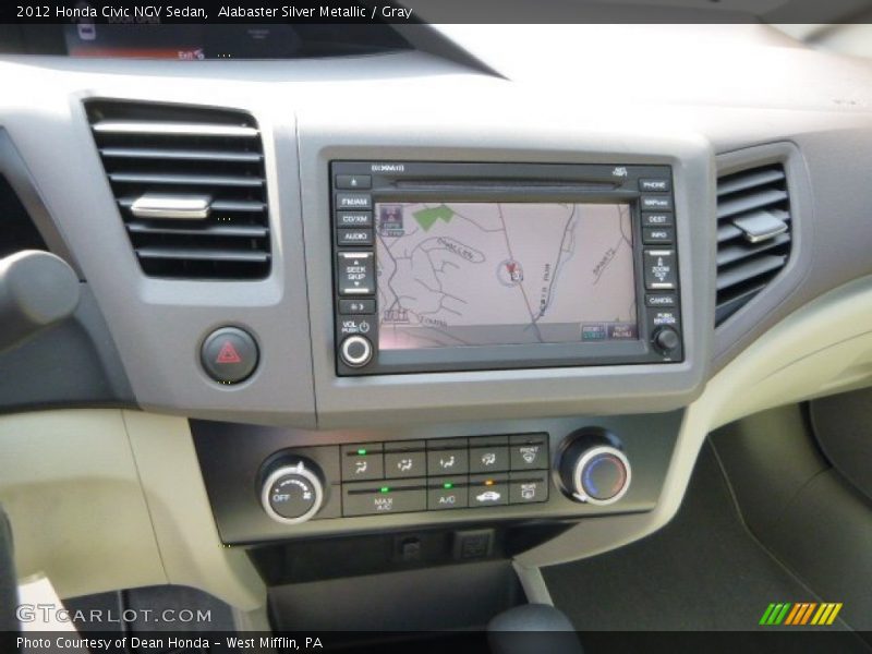 Alabaster Silver Metallic / Gray 2012 Honda Civic NGV Sedan