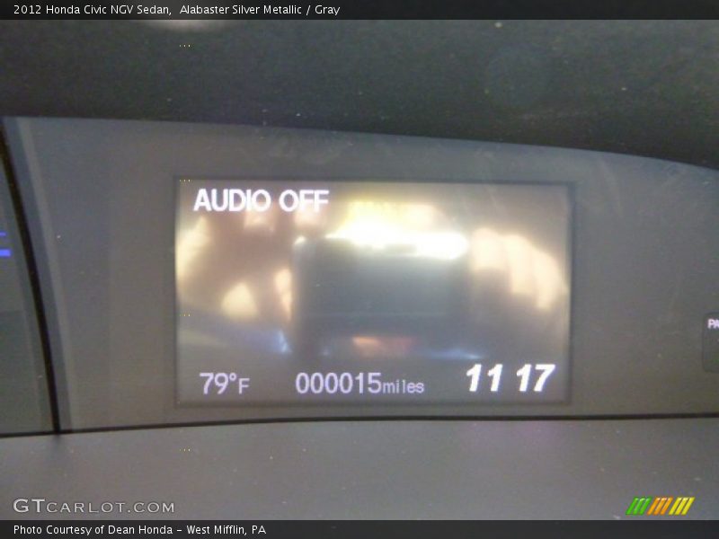 Alabaster Silver Metallic / Gray 2012 Honda Civic NGV Sedan