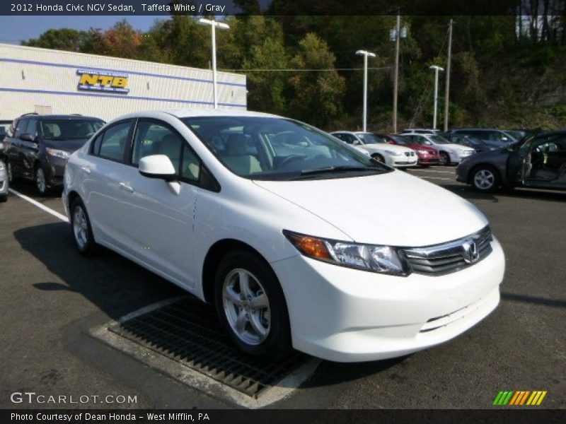 Taffeta White / Gray 2012 Honda Civic NGV Sedan