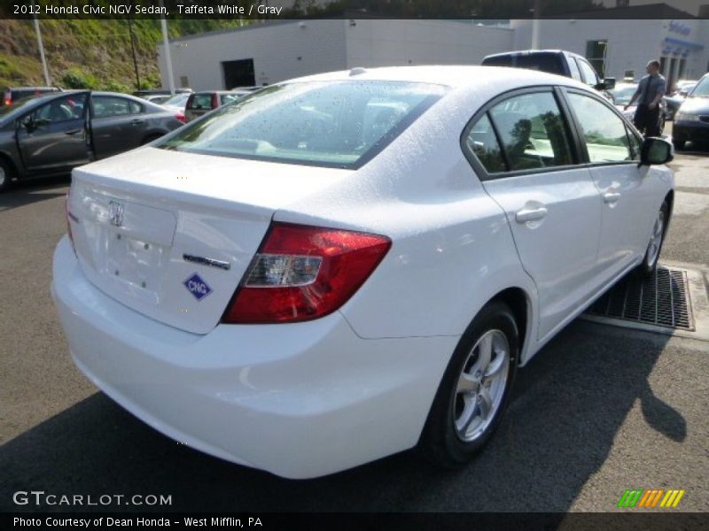 Taffeta White / Gray 2012 Honda Civic NGV Sedan