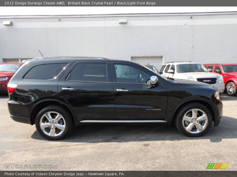 Brilliant Black Crystal Pearl / Black/Light Frost Beige 2013 Dodge Durango Citadel AWD