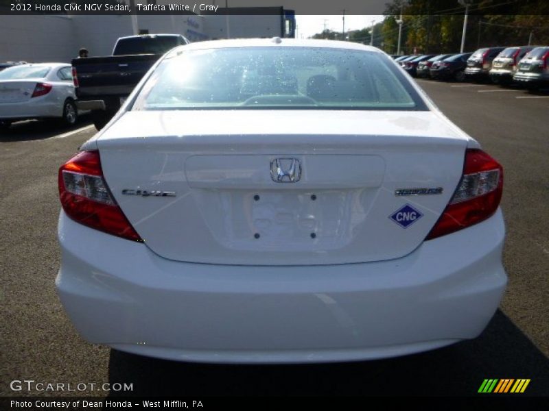 Taffeta White / Gray 2012 Honda Civic NGV Sedan
