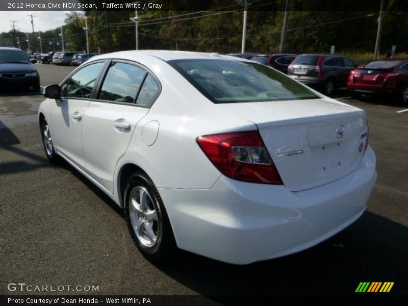 Taffeta White / Gray 2012 Honda Civic NGV Sedan