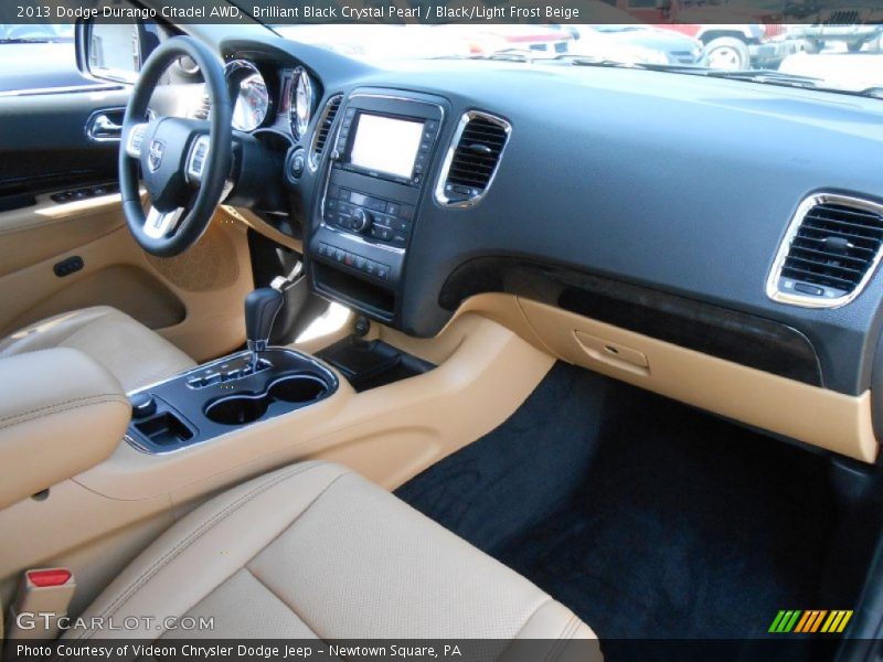 Brilliant Black Crystal Pearl / Black/Light Frost Beige 2013 Dodge Durango Citadel AWD