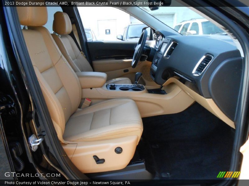 Brilliant Black Crystal Pearl / Black/Light Frost Beige 2013 Dodge Durango Citadel AWD