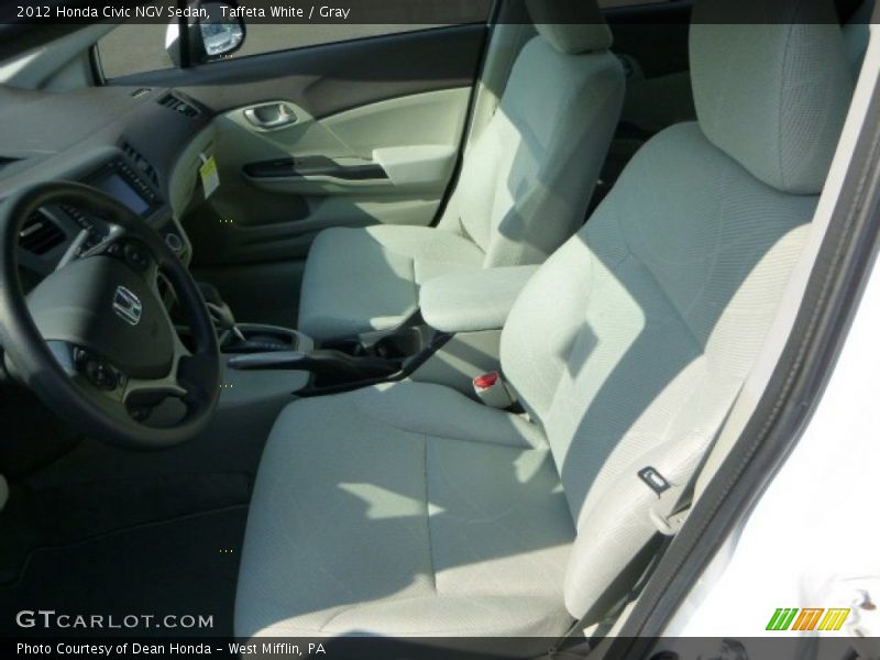 Taffeta White / Gray 2012 Honda Civic NGV Sedan