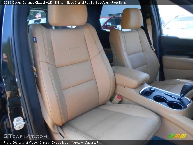 Brilliant Black Crystal Pearl / Black/Light Frost Beige 2013 Dodge Durango Citadel AWD