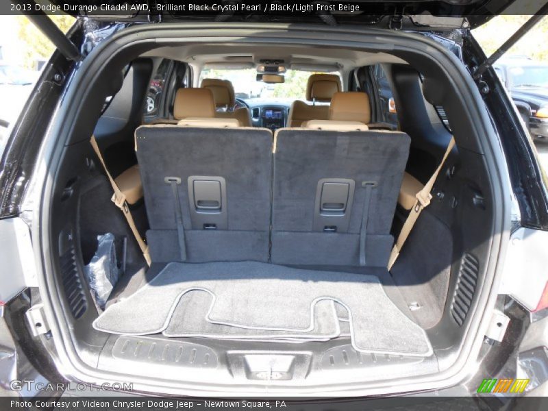 Brilliant Black Crystal Pearl / Black/Light Frost Beige 2013 Dodge Durango Citadel AWD