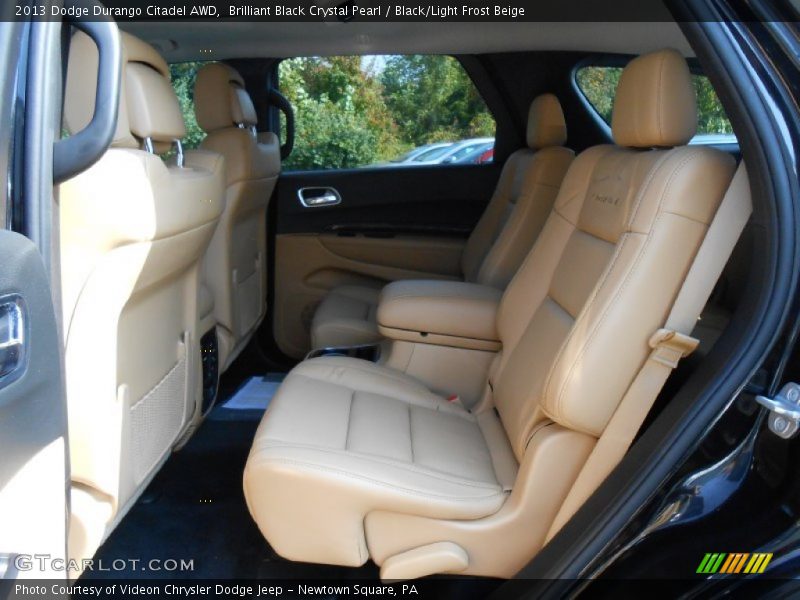 Brilliant Black Crystal Pearl / Black/Light Frost Beige 2013 Dodge Durango Citadel AWD