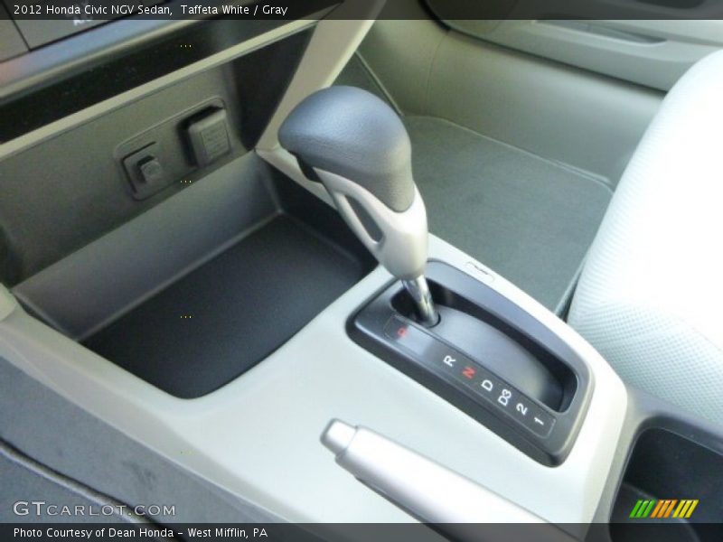 Taffeta White / Gray 2012 Honda Civic NGV Sedan