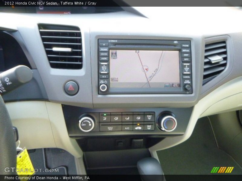 Taffeta White / Gray 2012 Honda Civic NGV Sedan