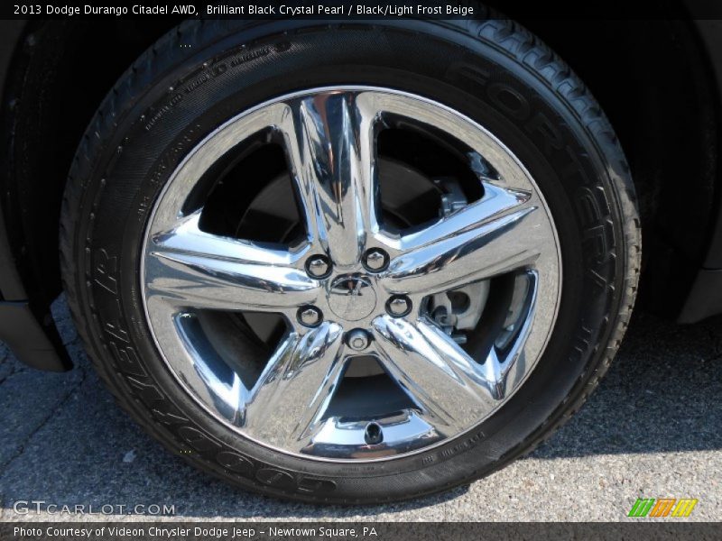 Brilliant Black Crystal Pearl / Black/Light Frost Beige 2013 Dodge Durango Citadel AWD