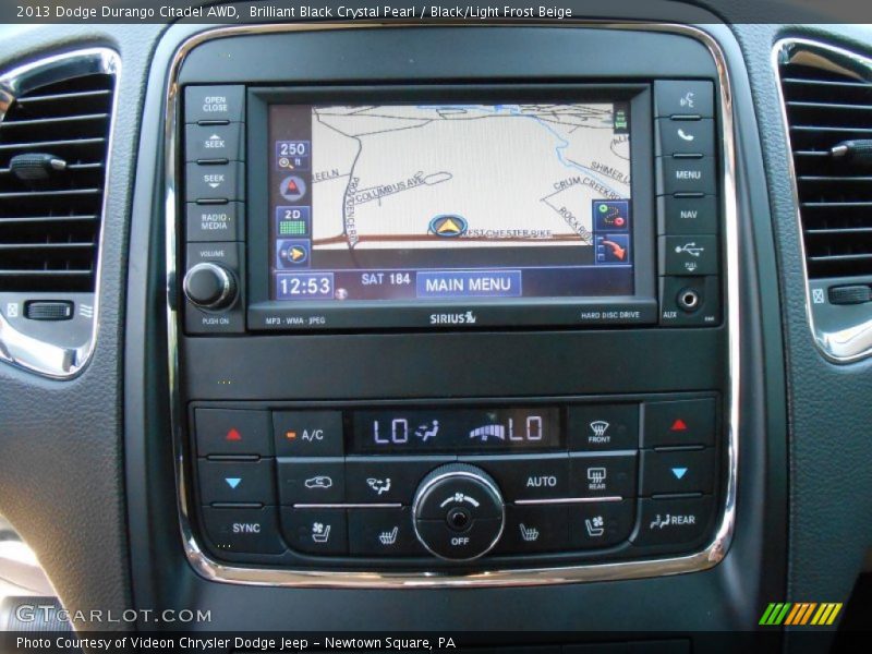 Brilliant Black Crystal Pearl / Black/Light Frost Beige 2013 Dodge Durango Citadel AWD