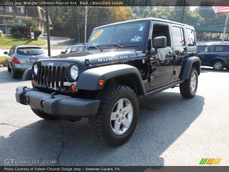 Black / Black/Dark Saddle 2012 Jeep Wrangler Unlimited Rubicon 4x4
