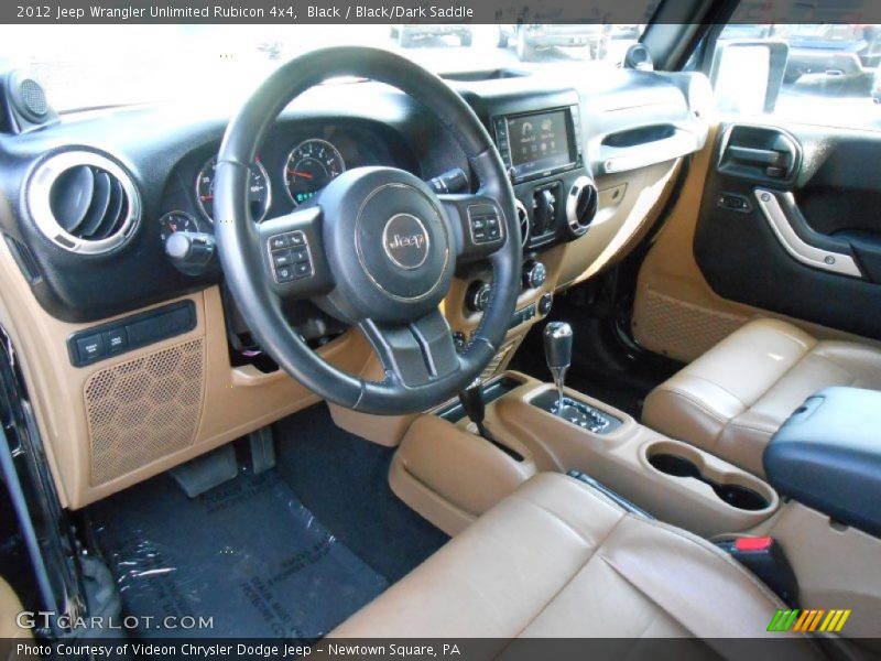 Black / Black/Dark Saddle 2012 Jeep Wrangler Unlimited Rubicon 4x4
