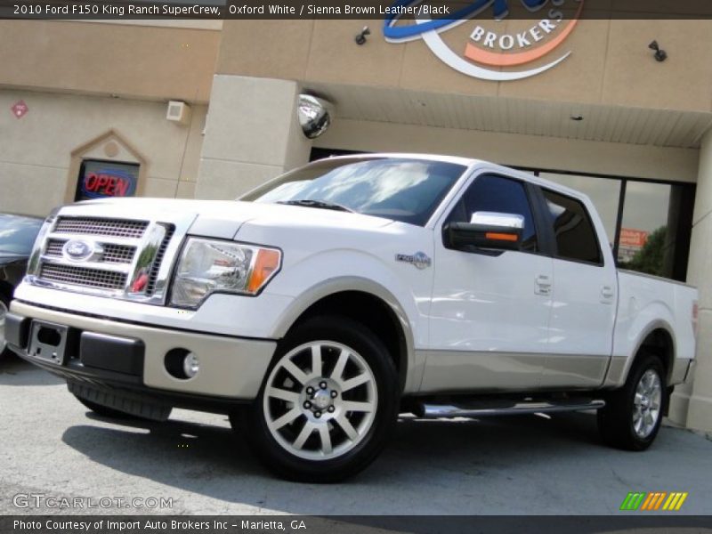 Oxford White / Sienna Brown Leather/Black 2010 Ford F150 King Ranch SuperCrew