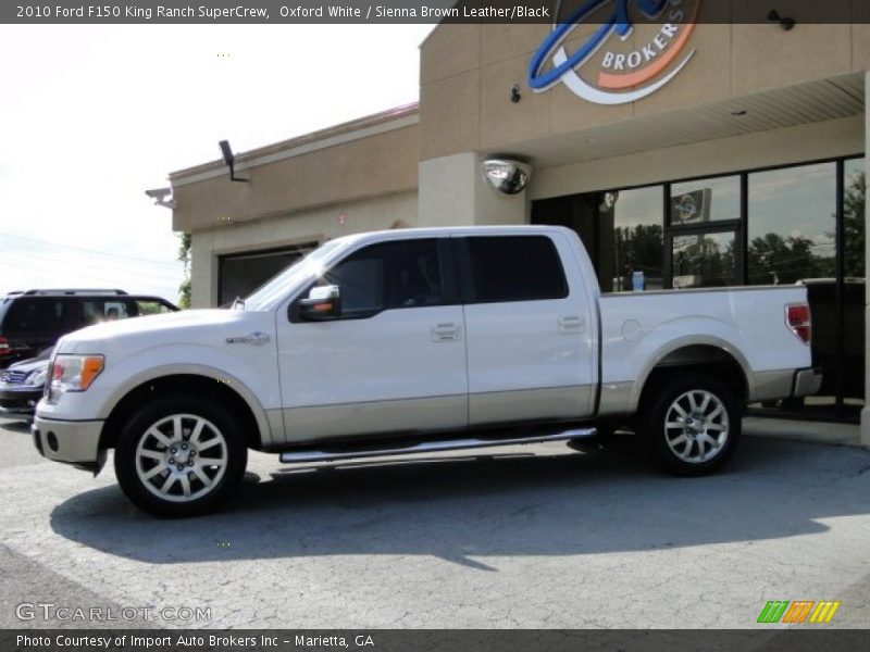 Oxford White / Sienna Brown Leather/Black 2010 Ford F150 King Ranch SuperCrew