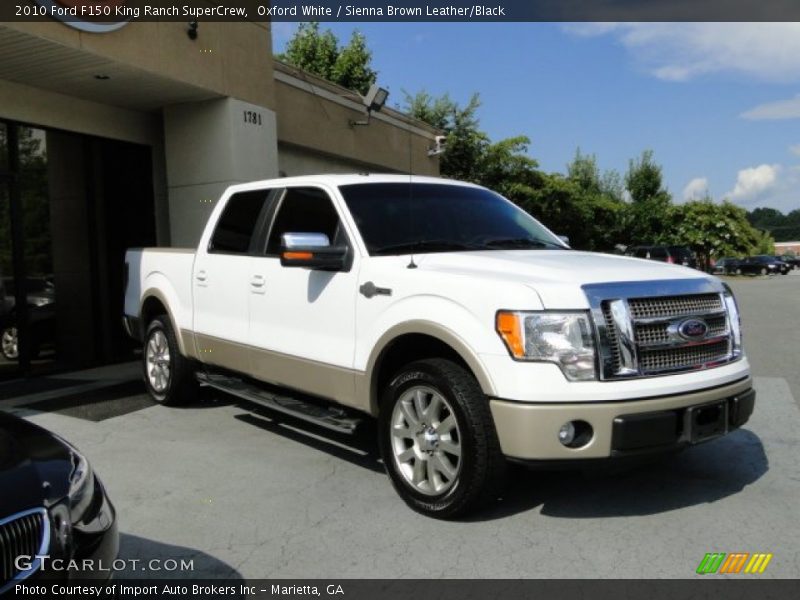 Oxford White / Sienna Brown Leather/Black 2010 Ford F150 King Ranch SuperCrew