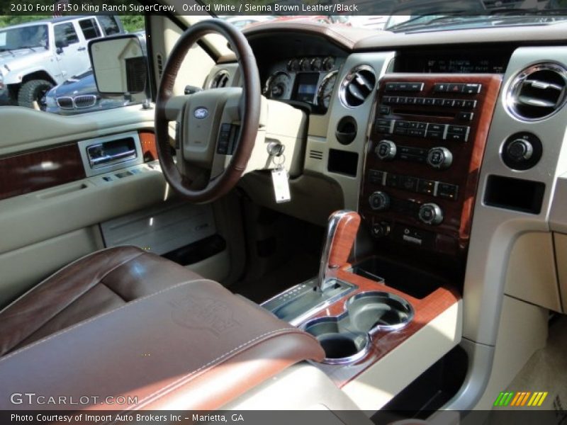 Oxford White / Sienna Brown Leather/Black 2010 Ford F150 King Ranch SuperCrew