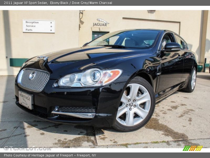 Ebony Black / Dove Grey/Warm Charcoal 2011 Jaguar XF Sport Sedan