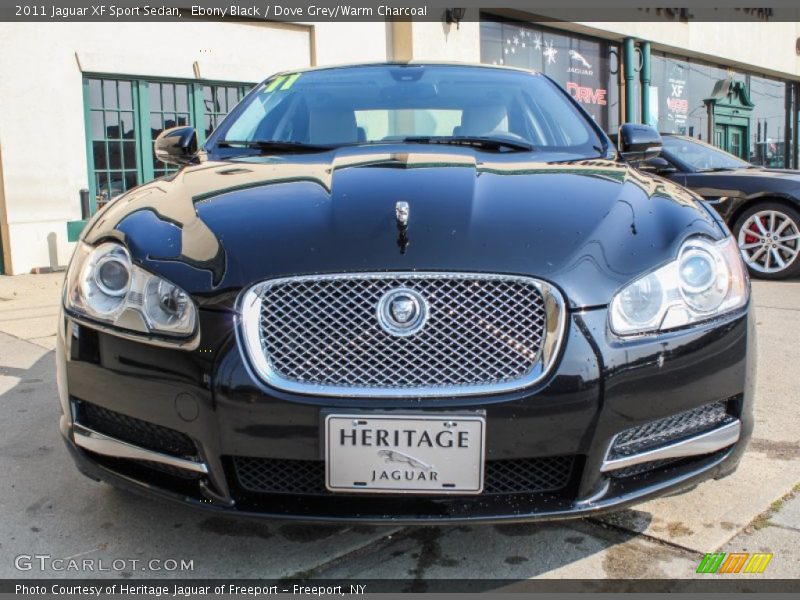 Ebony Black / Dove Grey/Warm Charcoal 2011 Jaguar XF Sport Sedan