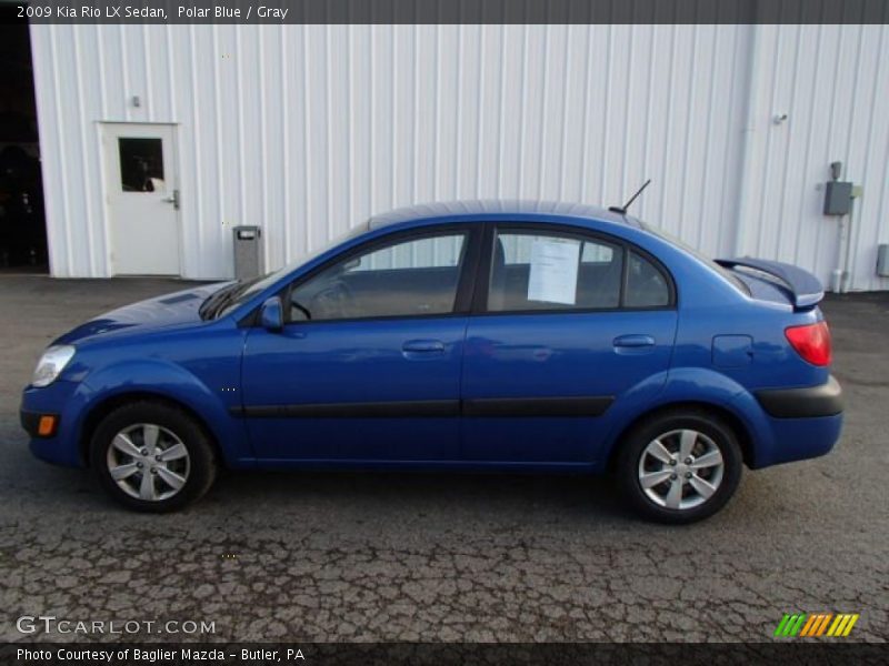 Polar Blue / Gray 2009 Kia Rio LX Sedan