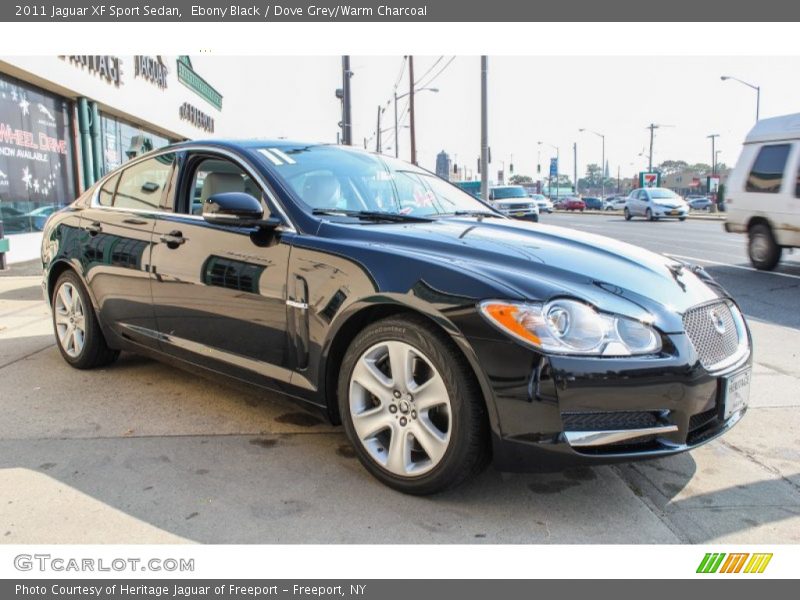 Ebony Black / Dove Grey/Warm Charcoal 2011 Jaguar XF Sport Sedan