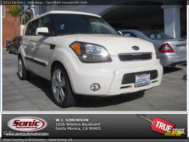 Dune Beige / Sand/Black Houndstooth Cloth 2011 Kia Soul !