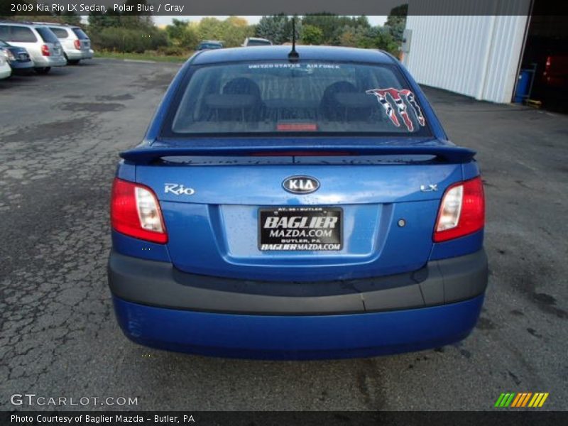 Polar Blue / Gray 2009 Kia Rio LX Sedan