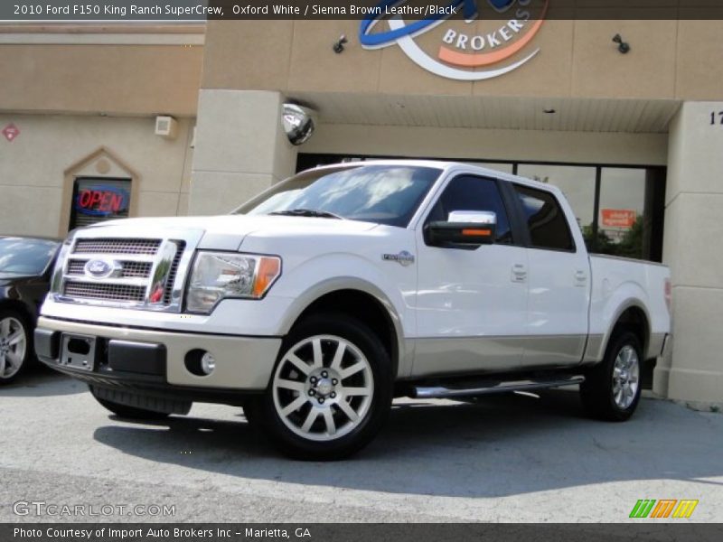 Oxford White / Sienna Brown Leather/Black 2010 Ford F150 King Ranch SuperCrew