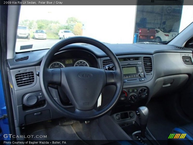 Polar Blue / Gray 2009 Kia Rio LX Sedan