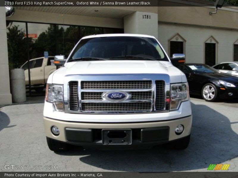 Oxford White / Sienna Brown Leather/Black 2010 Ford F150 King Ranch SuperCrew