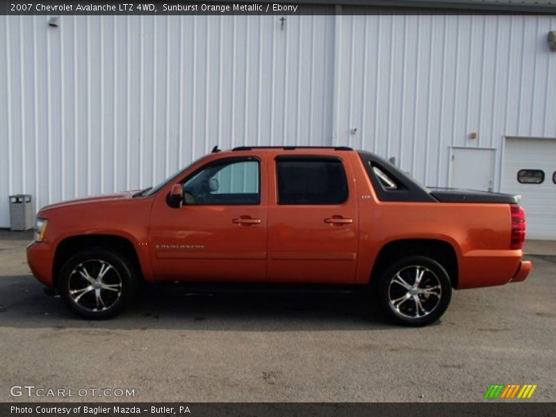 Sunburst Orange Metallic / Ebony 2007 Chevrolet Avalanche LTZ 4WD
