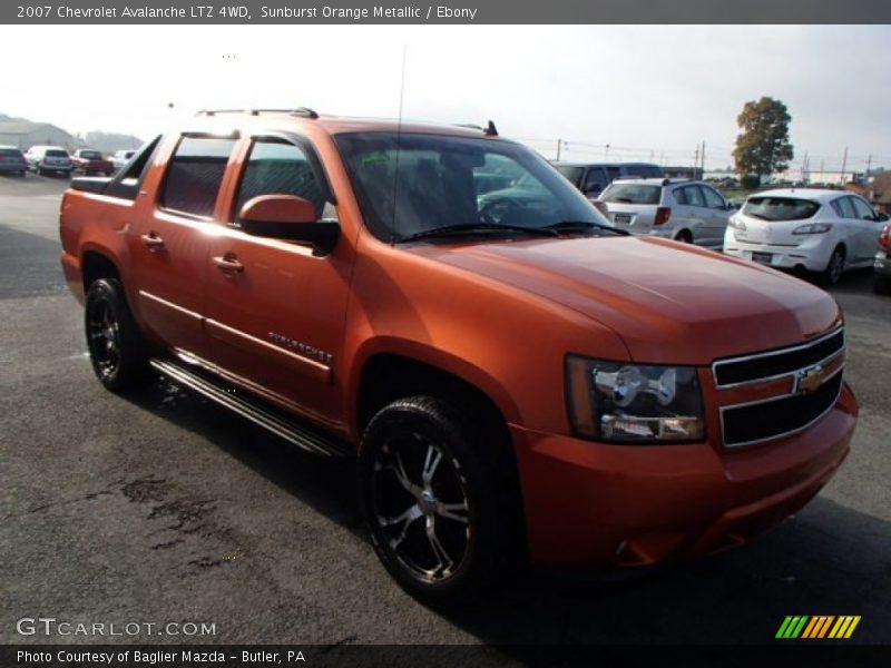 Sunburst Orange Metallic / Ebony 2007 Chevrolet Avalanche LTZ 4WD