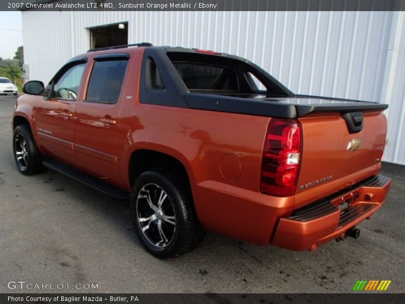 Sunburst Orange Metallic / Ebony 2007 Chevrolet Avalanche LTZ 4WD