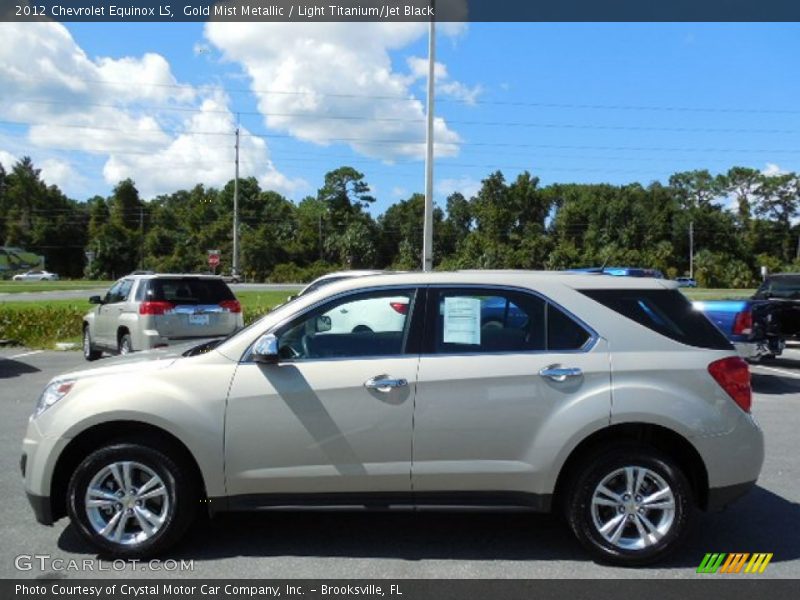 Gold Mist Metallic / Light Titanium/Jet Black 2012 Chevrolet Equinox LS