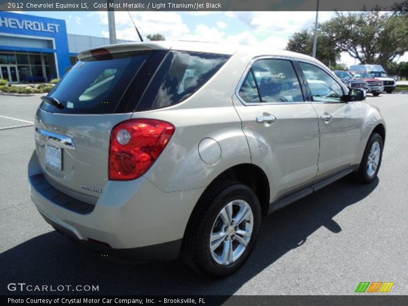 Gold Mist Metallic / Light Titanium/Jet Black 2012 Chevrolet Equinox LS