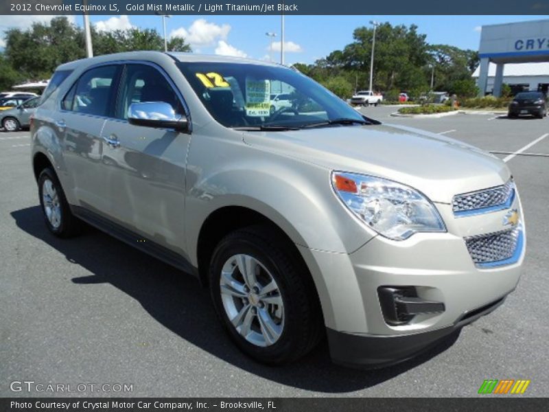 Gold Mist Metallic / Light Titanium/Jet Black 2012 Chevrolet Equinox LS